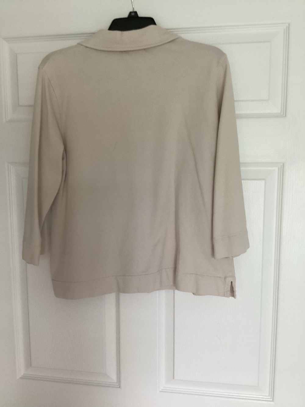 Fresh Produce creamy beige Button Front Knit Jacket 3/4 sleeve - Picture 2 of 8